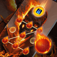 (FREE) Fire Flame Skull - App Lock Master Theme APK icon